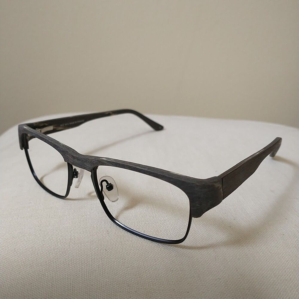 See Eyeglasses Frames Only 1813 C3 Black Brown 52-19-140 Metal Wood France